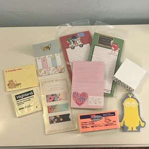 Colorful Stationery Set with Notepads and Bookmarks